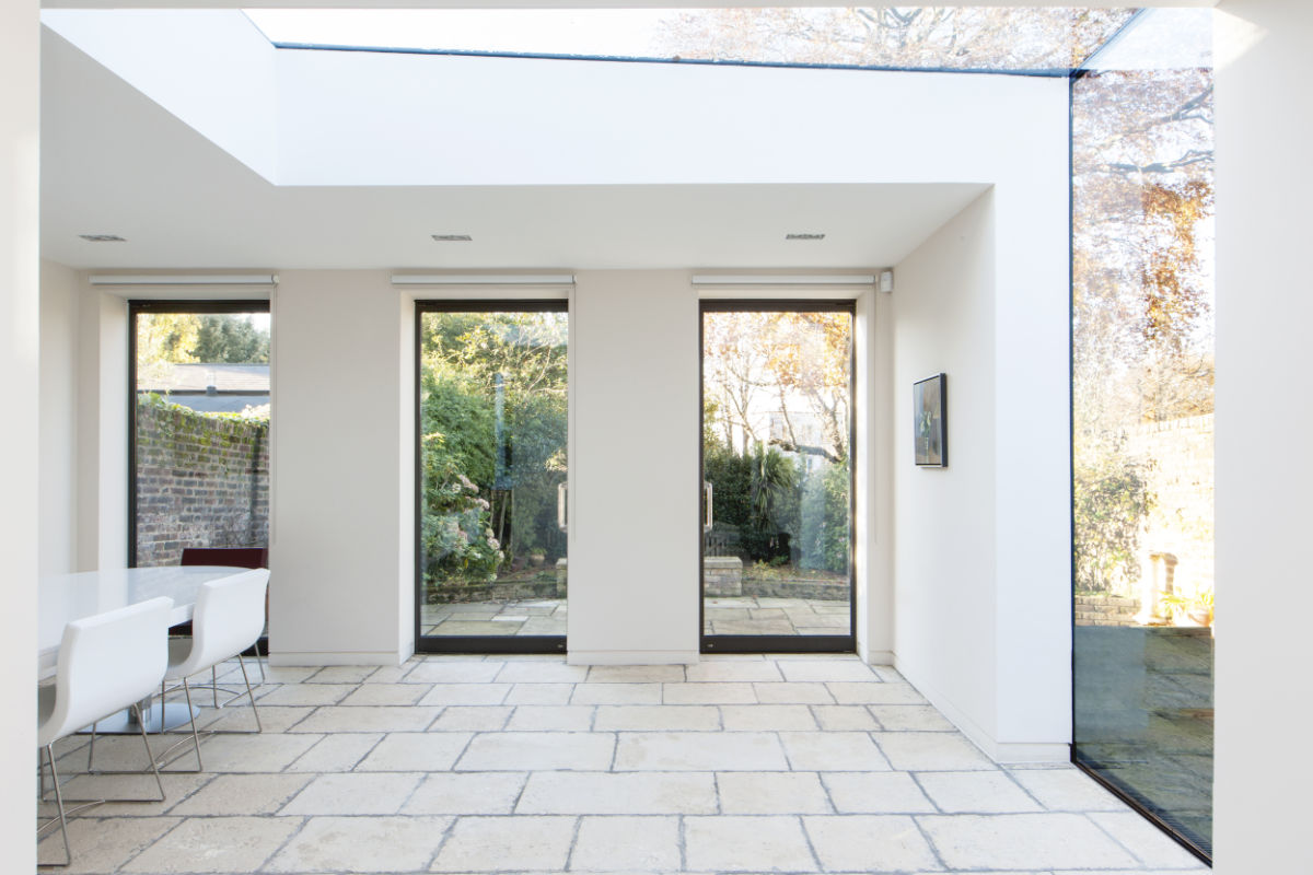 Hidden Courtyard, extension windows from inside