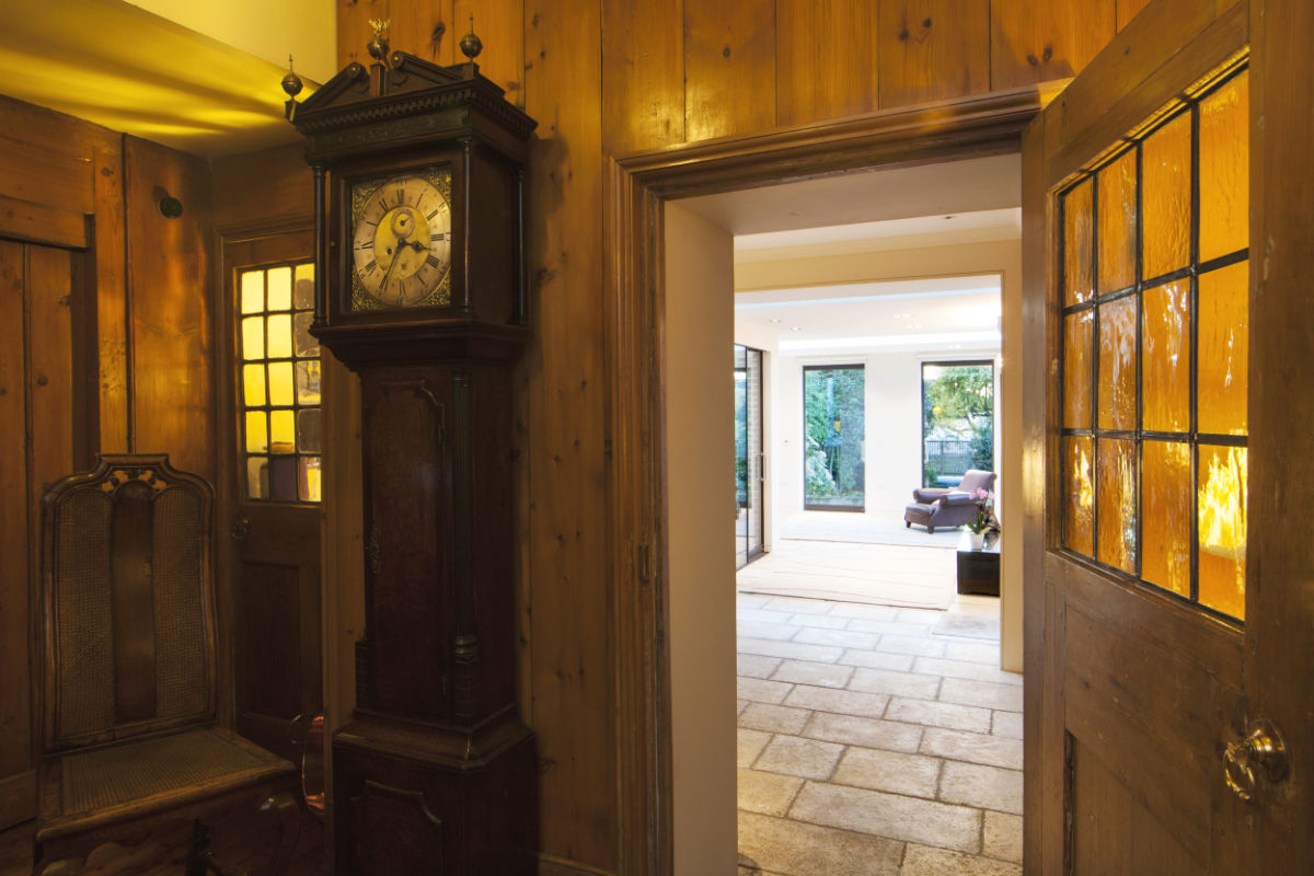 Hidden Courtyard, view through to extension