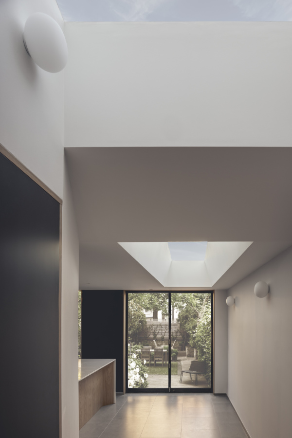 Threshold House, roof lantern and back wall