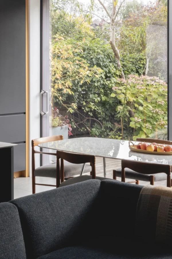 Oak House, view into living room from entrance